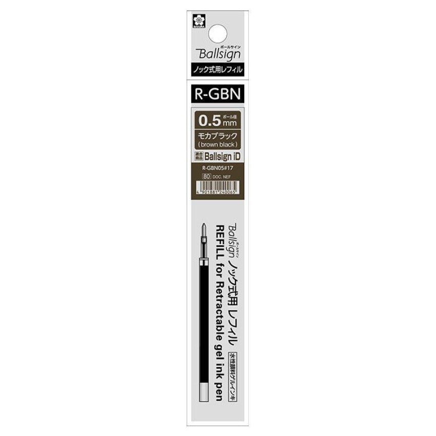 Sakura Ballsign iD Gel Pen Refills 0.5mm Mocha Black