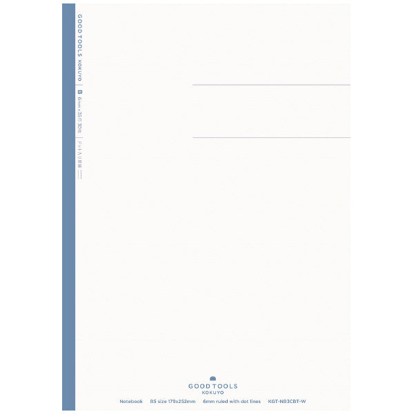 Kokuyo GOOD TOOLS Notebook - 30 Sheets - B5 - 6mm Lined with Dots