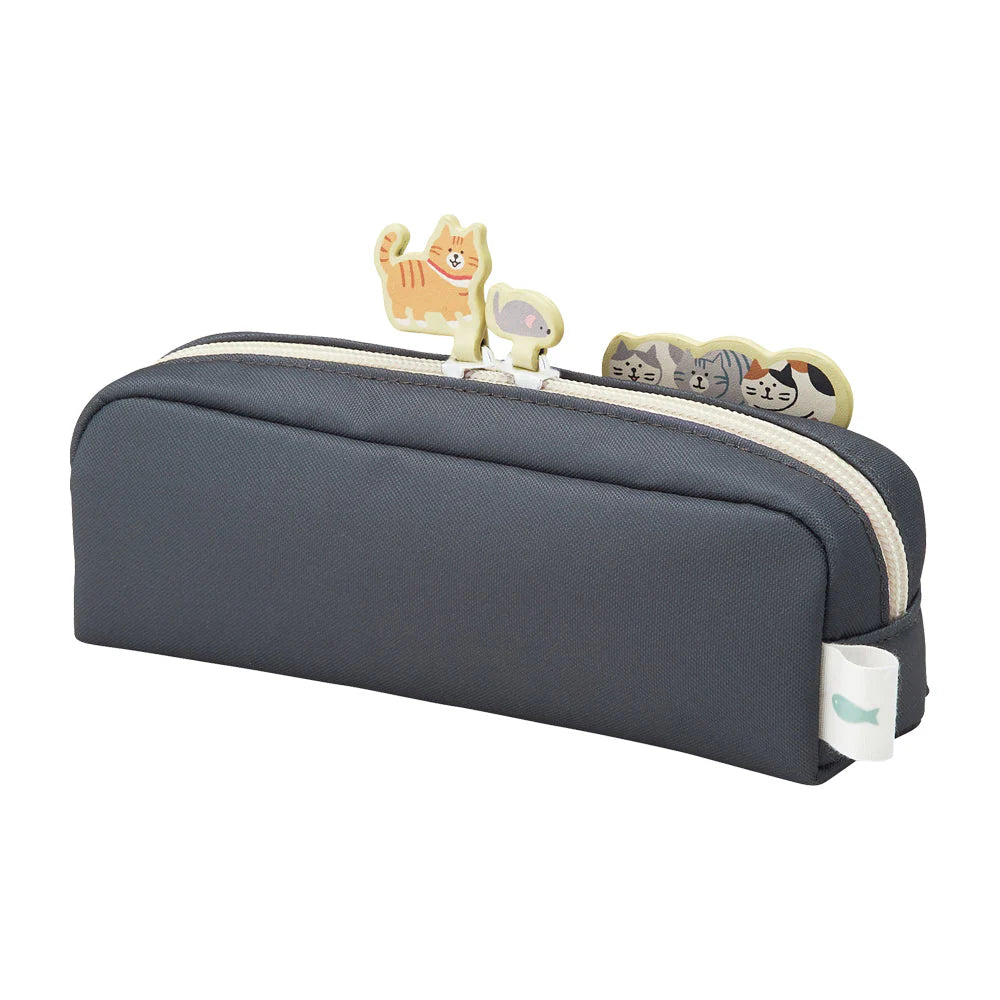 Lihit Lab Nyan Scene Box Pen Pouch - Charcoal Black