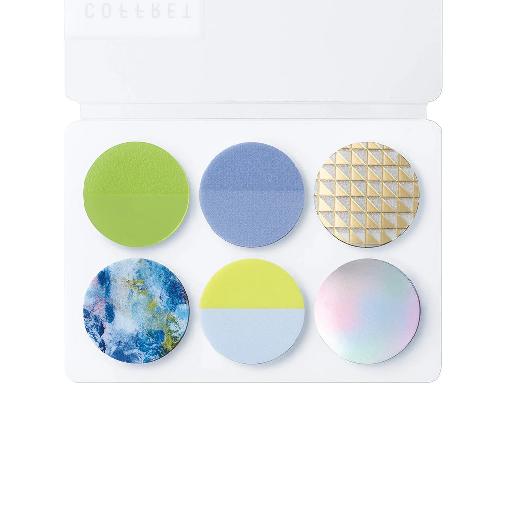 Hitotoki COFFRET Cosmetic Motif Film Sticker - Round - Chiffon Yellow