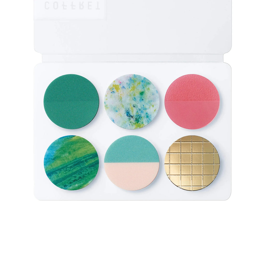 Hitotoki COFFRET Cosmetic Motif Film Sticker - Round - Forest Green