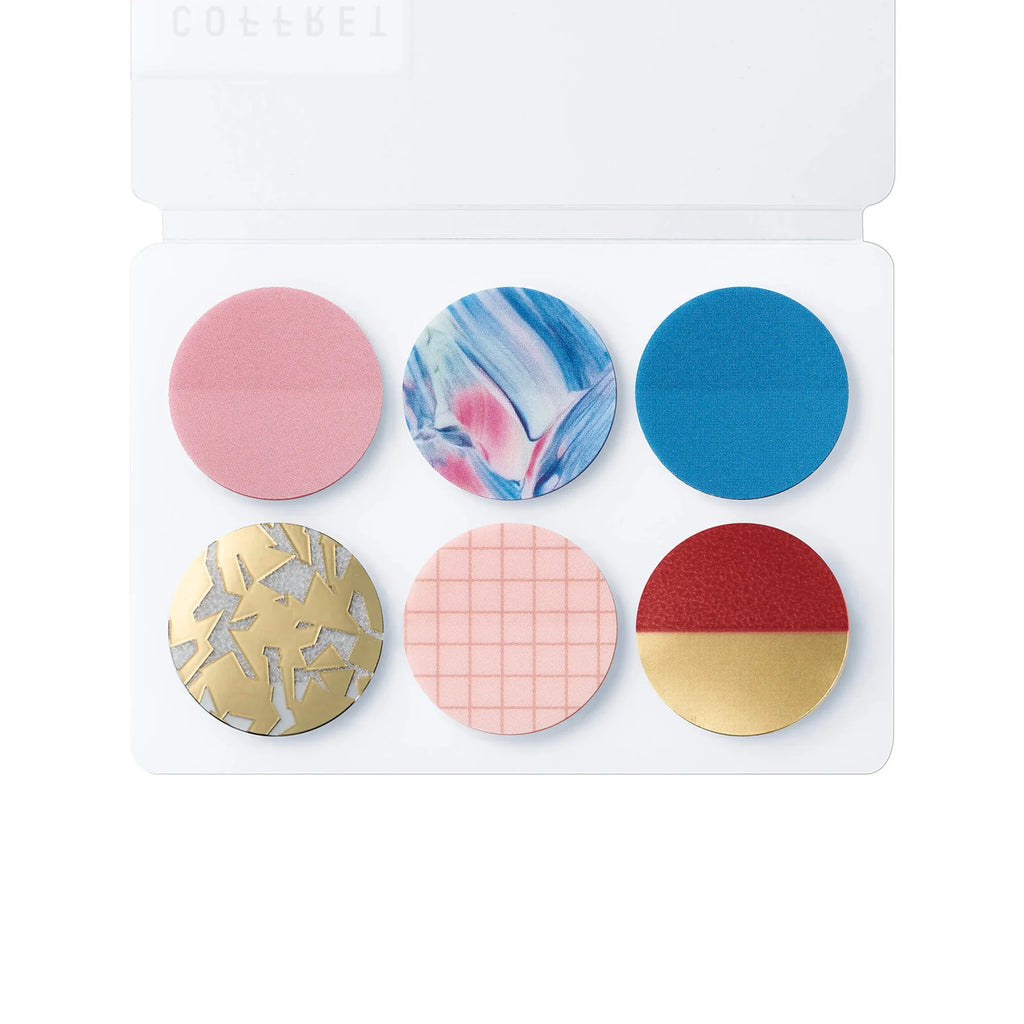 Hitotoki COFFRET Cosmetic Motif Film Sticker - Round - Pink Float