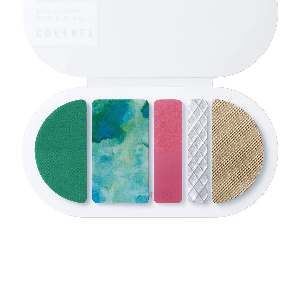 Hitotoki COFFRET Cosmetic Motif Film Sticker - Oval - Forest Green