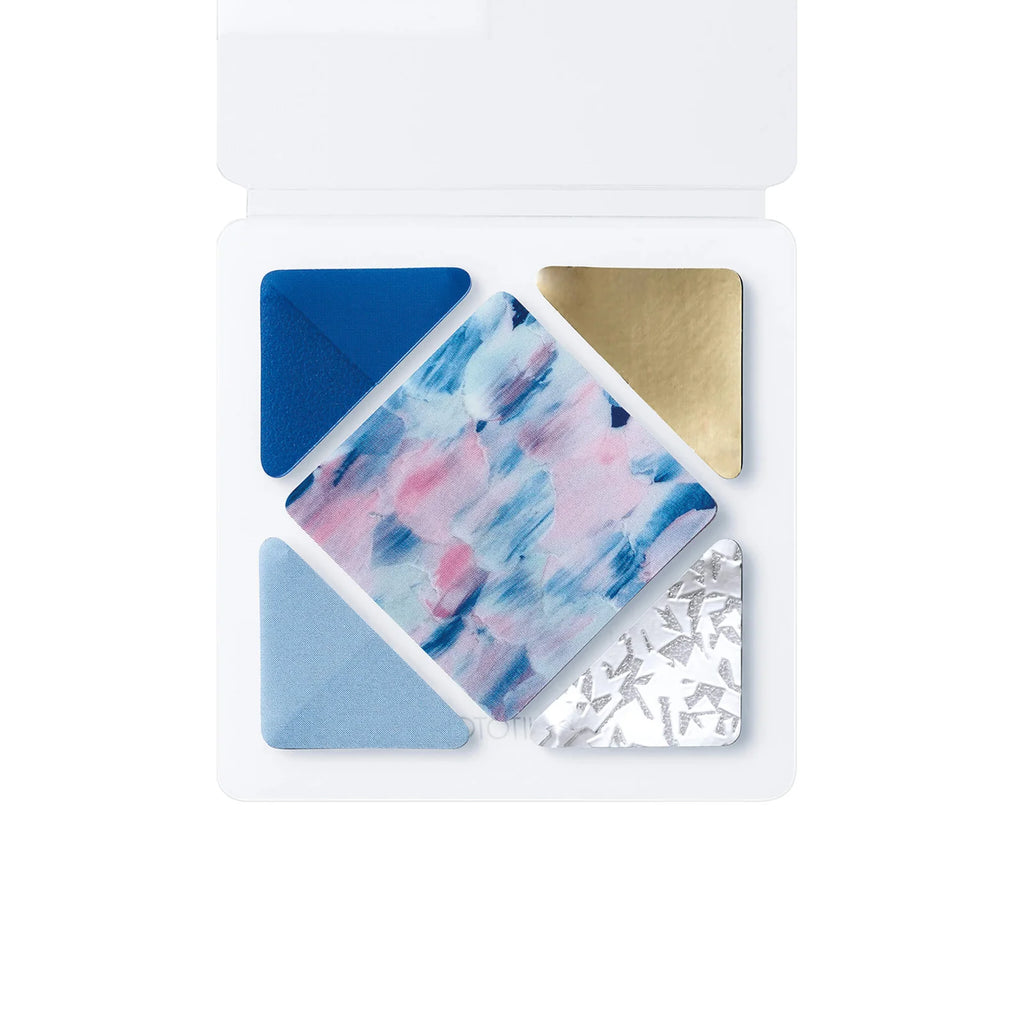 Hitotoki COFFRET Cosmetic Motif Film Sticker - Square - Horizon Blue 1