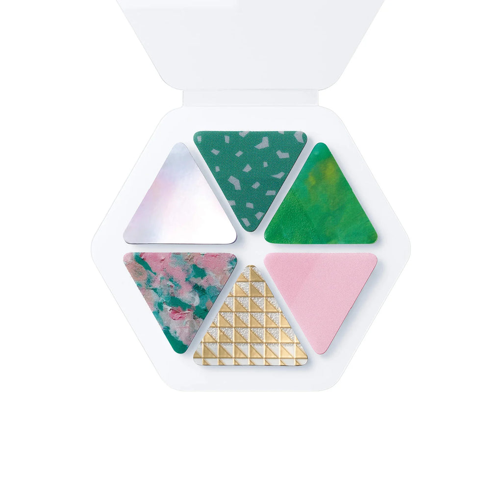 Hitotoki COFFRET Cosmetic Motif Film Sticker - Triangle - Forest Green 1