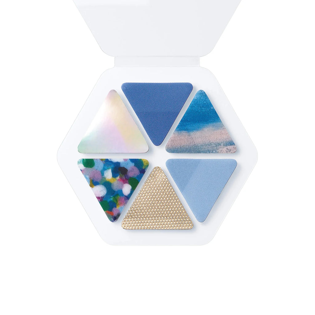 Hitotoki COFFRET Cosmetic Motif Film Sticker - Triangle - Horizon Blue 1