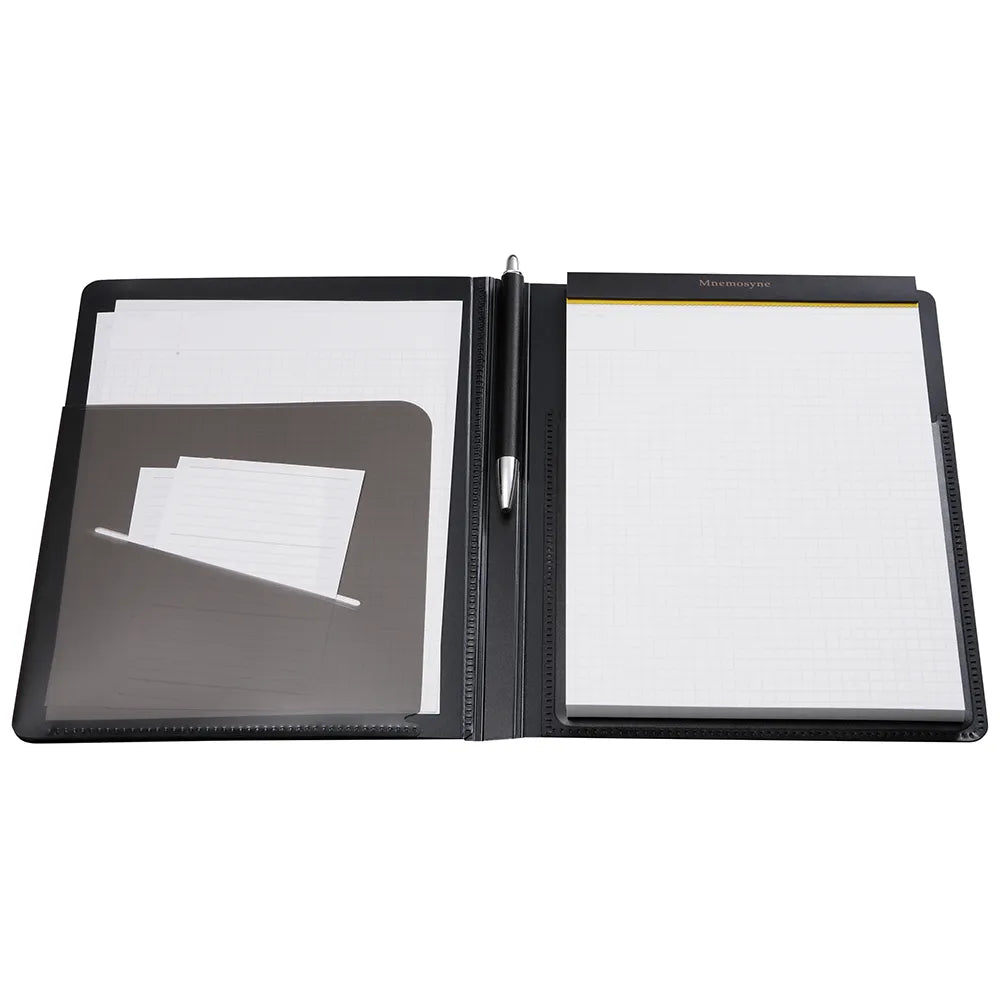 Maruman Mnemosyne HN187FA Notepad & Holder with 5 Pockets - 5mm Grid - 70 Sheets - A4 1