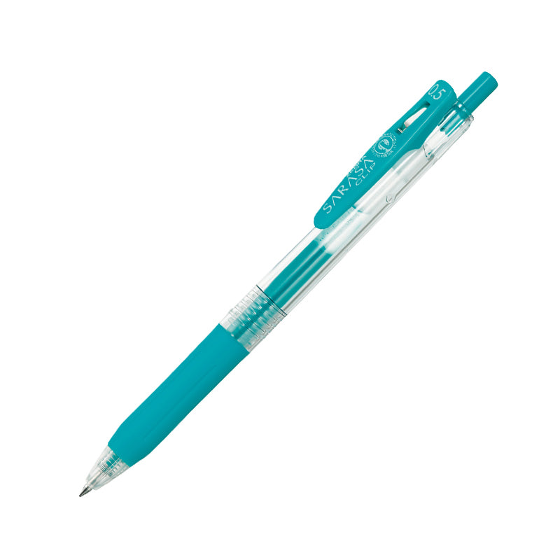 Zebra Sarasa Clip Gel Pen - 20 Colors - 0.5 mm - Blue Green