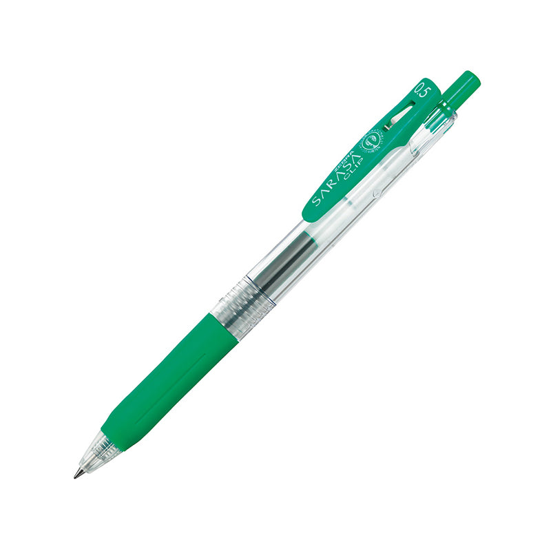 Zebra Sarasa Clip Gel Pen - 20 Colors - 0.5 mm - Green