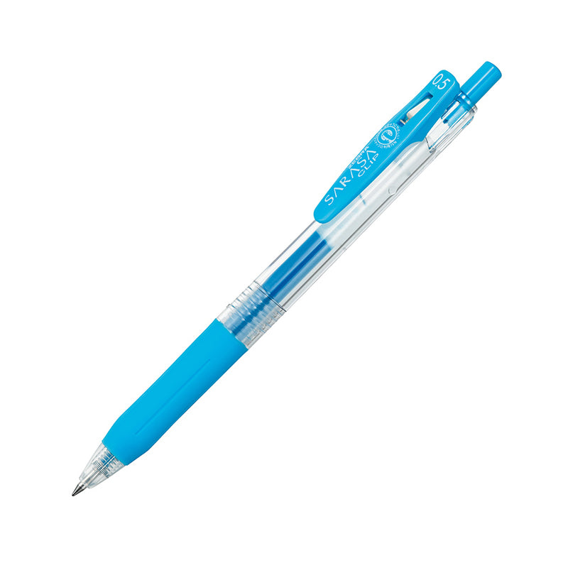 Zebra Sarasa Clip Gel Pen - 20 Colors - 0.5 mm - Light Blue