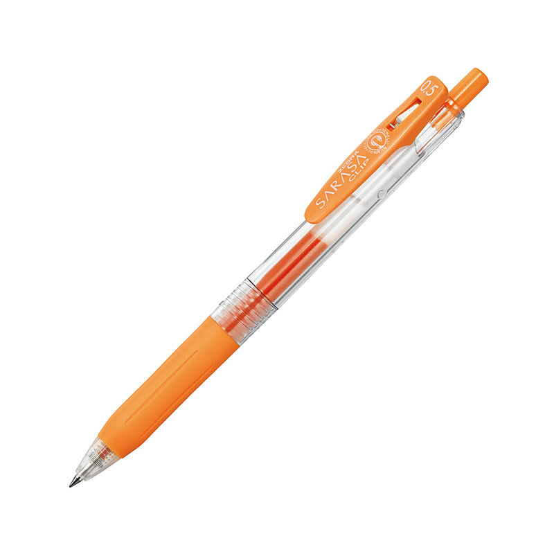 Zebra Sarasa Clip Gel Pen - 20 Colors - 0.5 mm - Orange