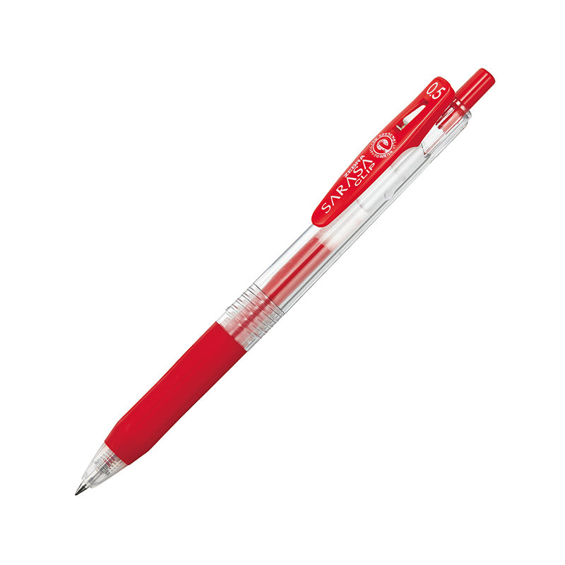 Zebra Sarasa Clip Gel Pen - 20 Colors - 0.5 mm - Red