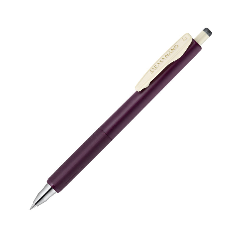 Zebra Sarasa NANO Gel Pen - Vintage Color - Extra Fine - 0.3 mm - Bordeaux Purple