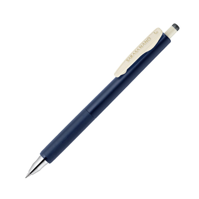 Zebra Sarasa NANO Gel Pen - Vintage Color - Extra Fine - 0.3 mm - Blue Black