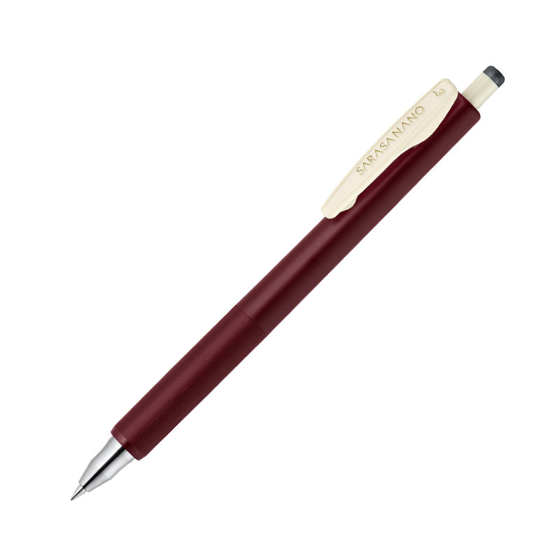 Zebra Sarasa NANO Gel Pen - Vintage Color - Extra Fine - 0.3 mm - Red Black