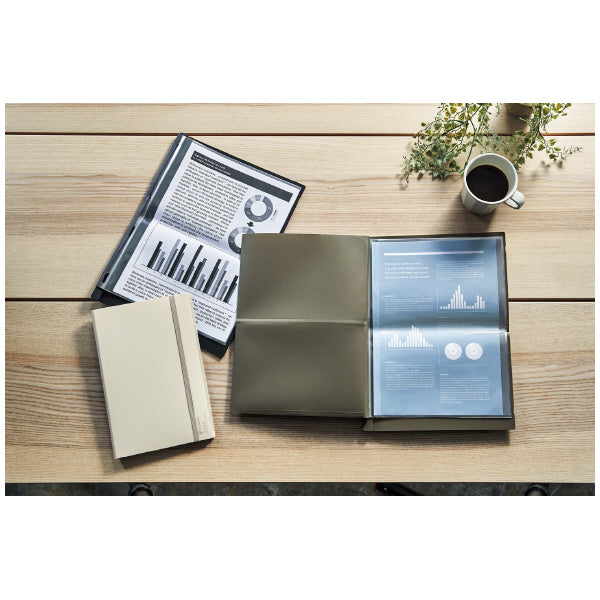 Kokuyo BIZRACK A4 Paper Folder - A5 Portable - 1 Holder & 10 Pockets