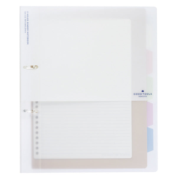 Kokuyo GOOD TOOLS Two-hole Binder Notebook - 100 Sheets capacity - A4 Size - Inner Paper B5