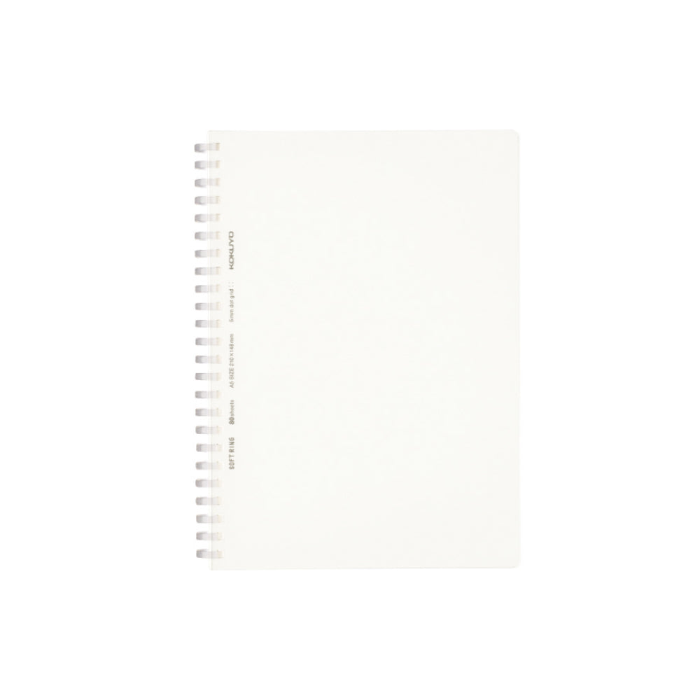 Kokuyo Soft Ring Notebook - Clear - Tear Off - 80 sheets - A6 - Dot Grid