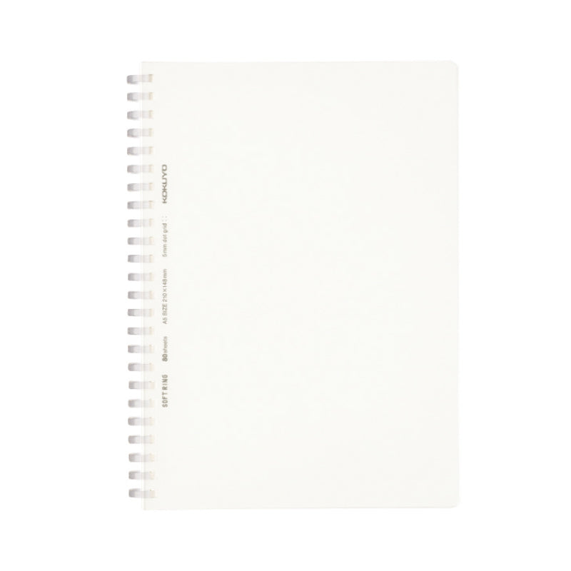 Kokuyo Soft Ring Notebook - Clear - Tear Off - 80 sheets - B6 - Dot Grid