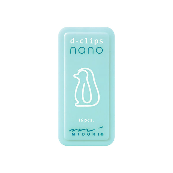 Midori D-Clip Nano Paper Clip - Penguin Pattern