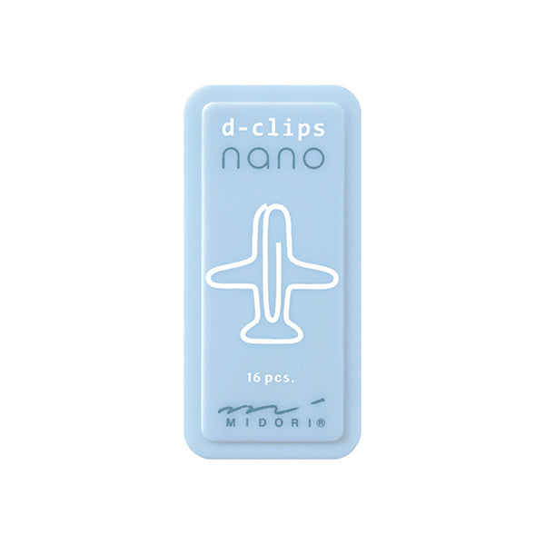 Midori D-Clip Nano Paper Clip - Plane Pattern