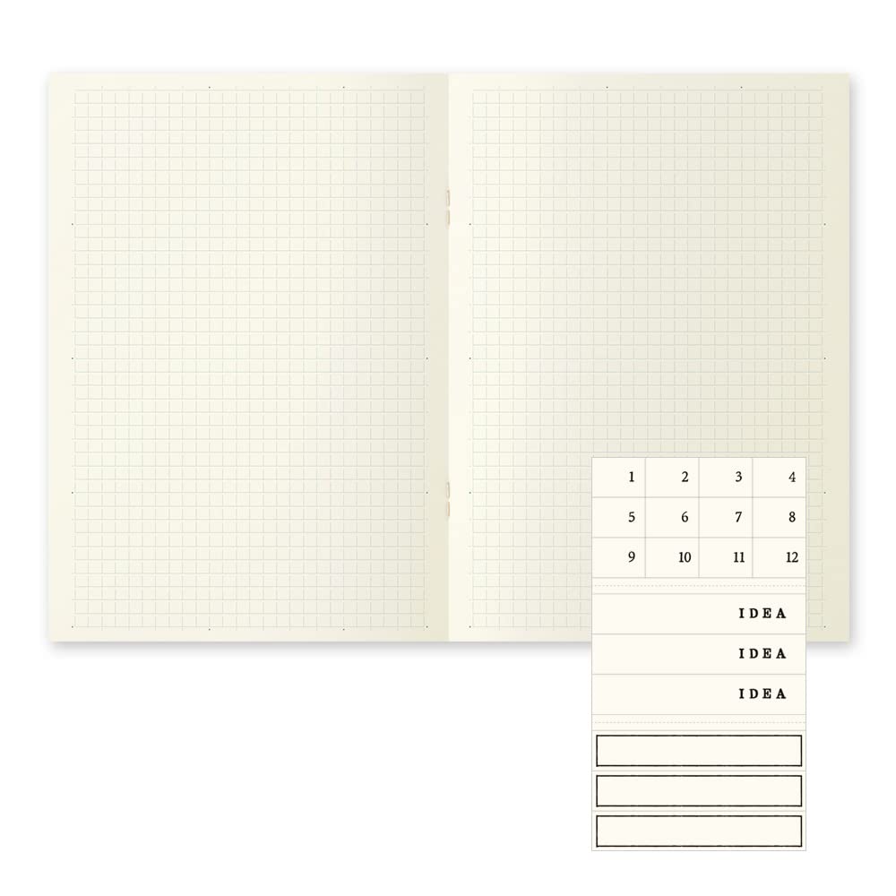 Midori MD Notebook Light - 3 Book Set - A5 - 5mm Grid