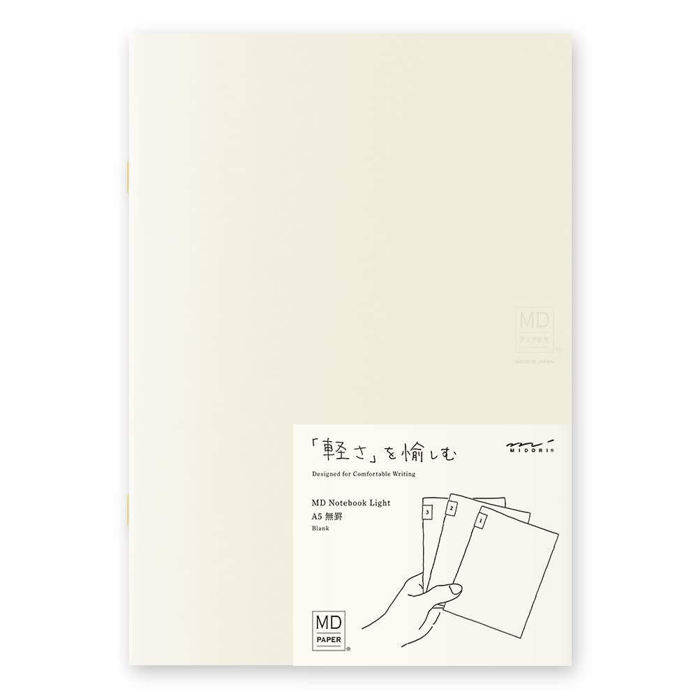 Midori MD Notebook Light - 3 Book Set - A5 Blank