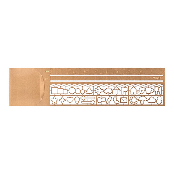 Midori Template Clip ruler - Copper