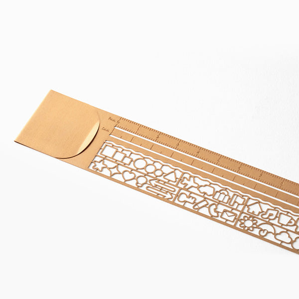 Midori Template Clip ruler - Copper