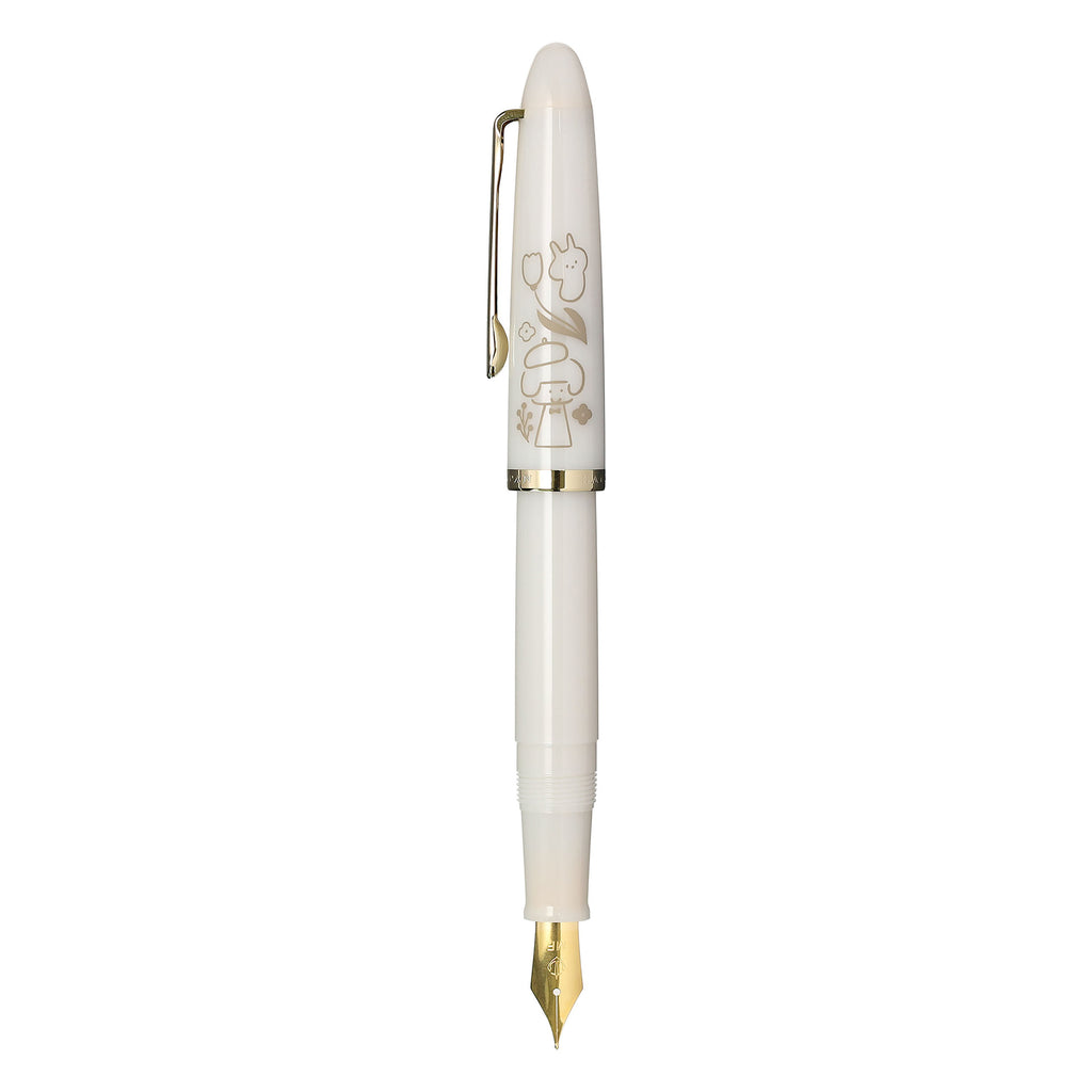 Sailor Profit Junior +10 Mizutama Fountain Pen - Limited Edition - Medium Fine Nib - White