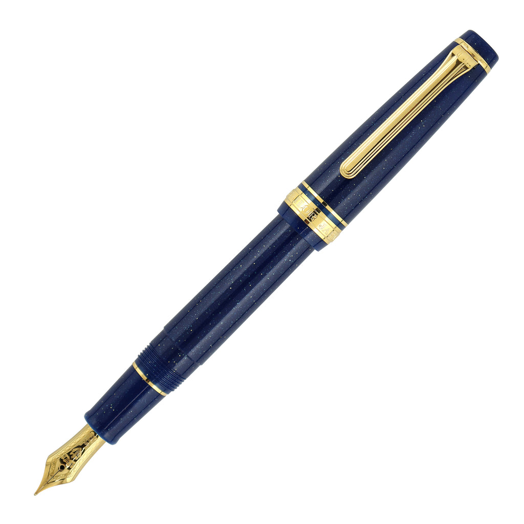 Sailor Shikiori Fairy Tale Fountain Pen - Weaver Fairy - 14K Gold - Medium Fine Nib - Sparkle Navy