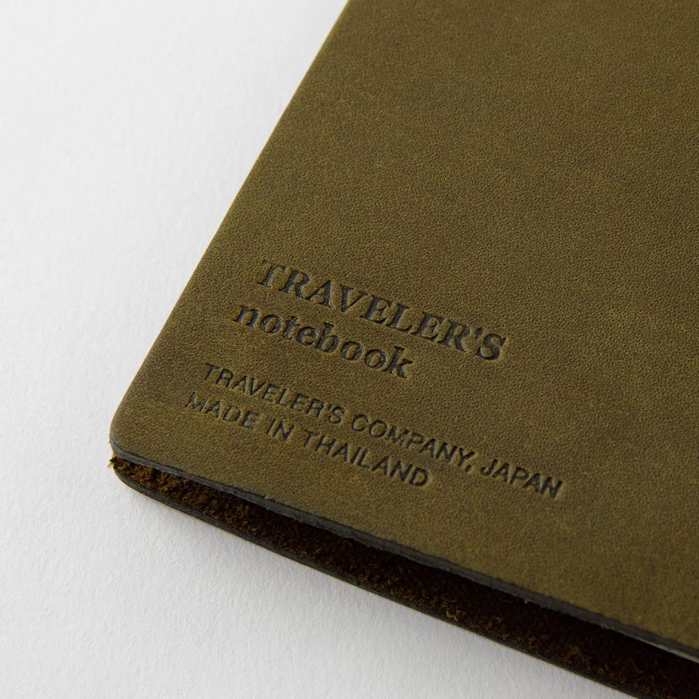 Traveler's Company Traveler's Notebook Starter Kit - Olive Leather - Regular Size - Blank 6