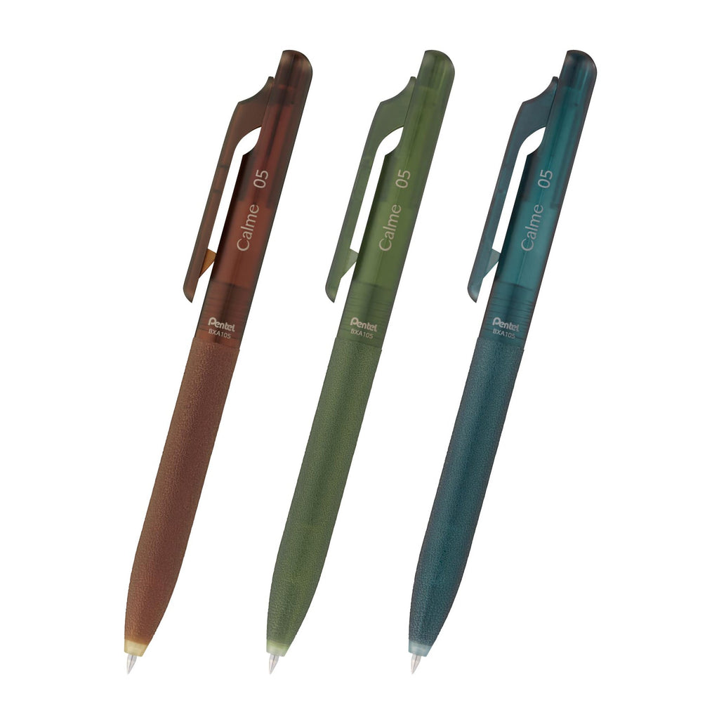 Pentel Calme Quite - Knocking 0.5mm Ballpoint Pen - Relaxed Frost Series - Limited Edition - Black Ink Brown - PENTEL BXA105L5 - A - IRO