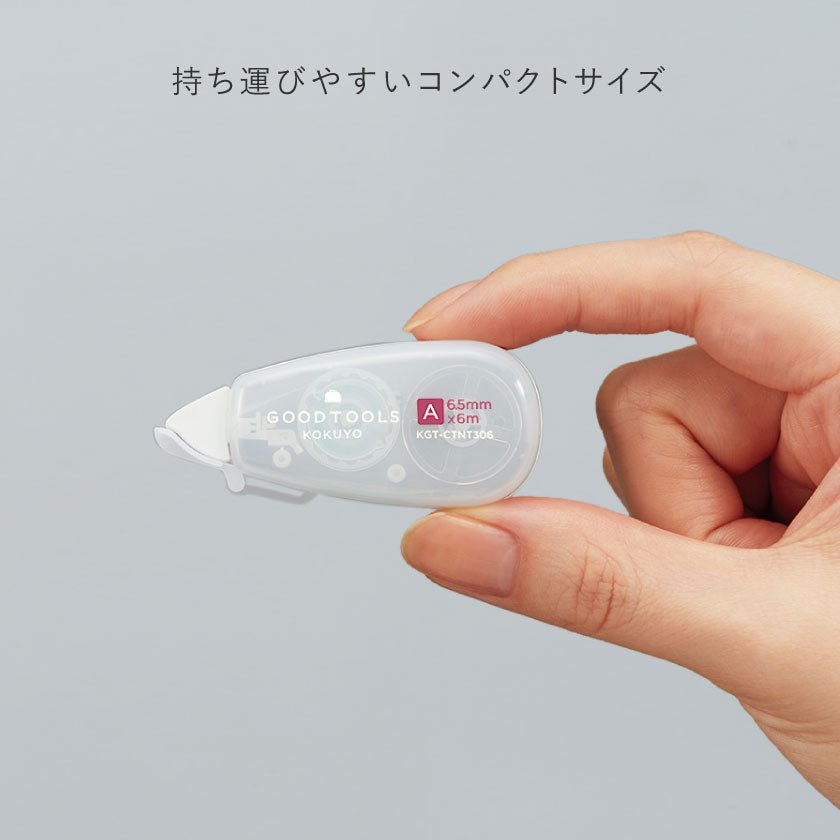 Kokuyo GOOD TOOLS Correction Tape - Invisible Paper Color Tape - 6.5mm / 5.5mm * 6m 6.5mm * 6m (for 7mm Lined Notebooks) - Pink - KOKUYO KGT - CTNT306W - IRO