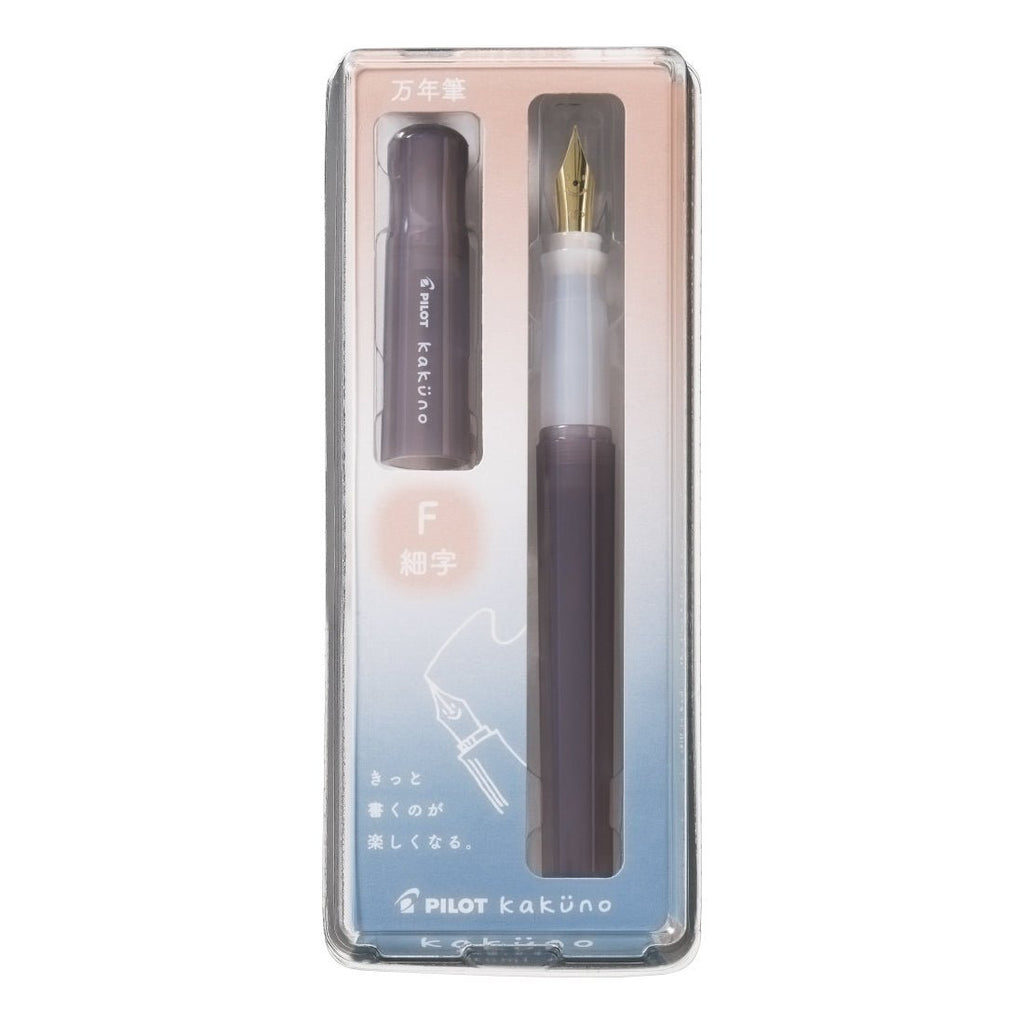 Pilot Kakuno Smiley Face Fountain Pen Set - with Cartridge - Drowsy Color Limited Edition Drowsy Pink - PILOT PFKA - 1MDP - F - IRO