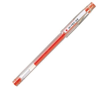 Pilot Hi - Tec - C Gel Pen - 0.5 mm - Fine - Long Life Design Award Red - PILOT LH - 20C5 - R - IRO