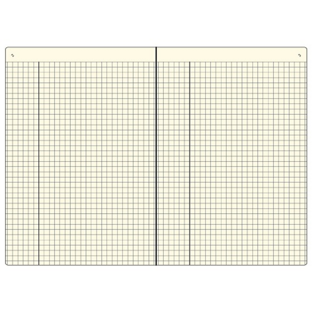 isshoni. Index & Page Numbers Notebook - 5 mm grid - B6 - Clear