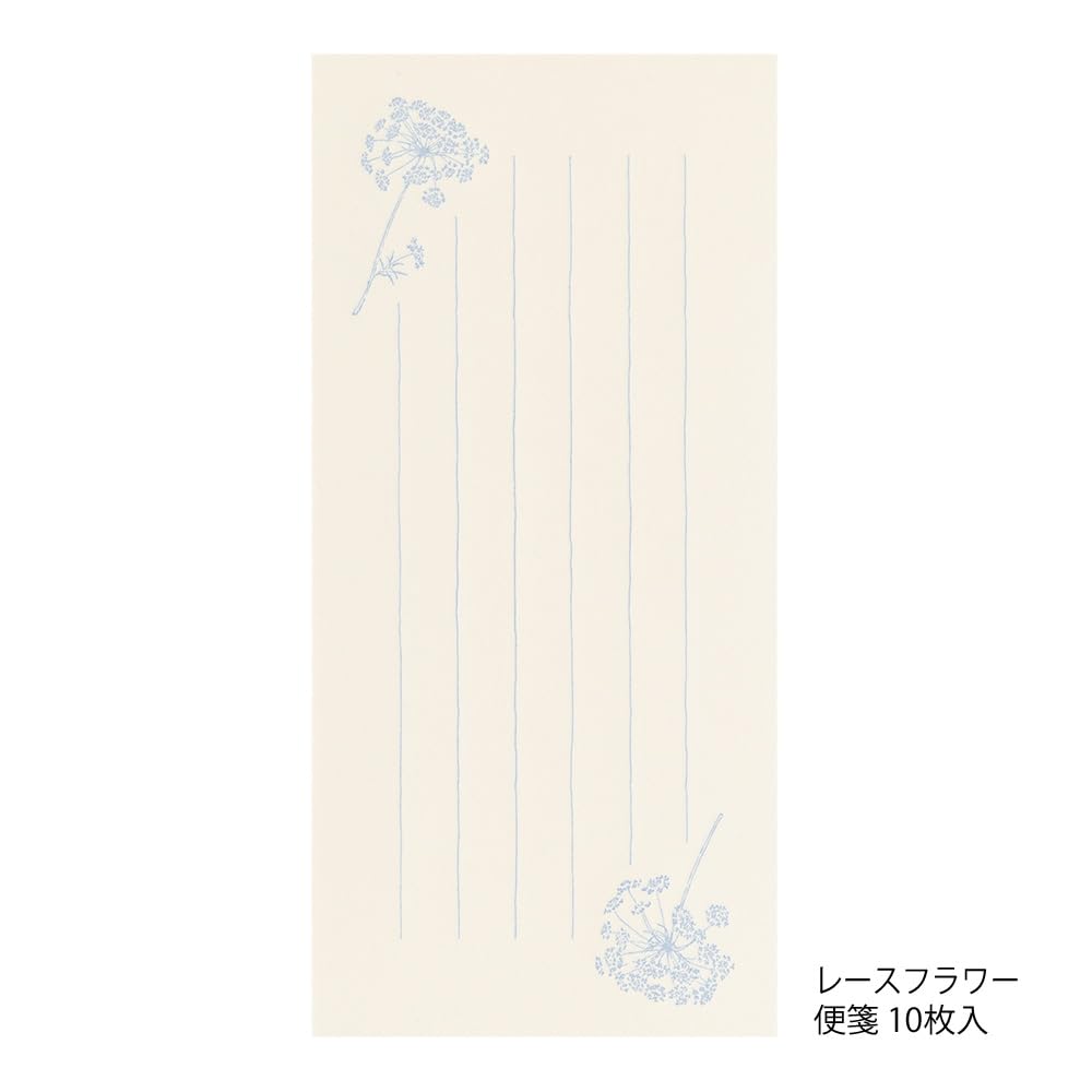 Midori Notepad with Envelopes - Floral / White - MD Paper - MIDORI 89572006 - IRO