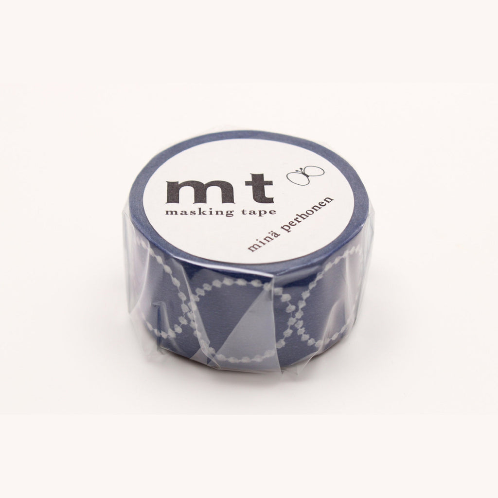 MT Masking Tape - Mina Perhonen - 25 mm - Tambourine Petit・Navy - MT MINA21 - IRO