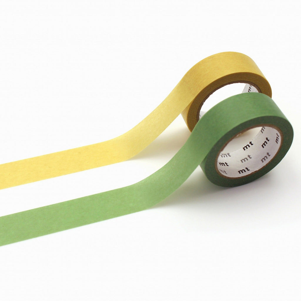MT Upcycle Masking Tape - 15 mm - Pack of 2 - Pastel Lemon x Light Green - MT 02UP05 - IRO