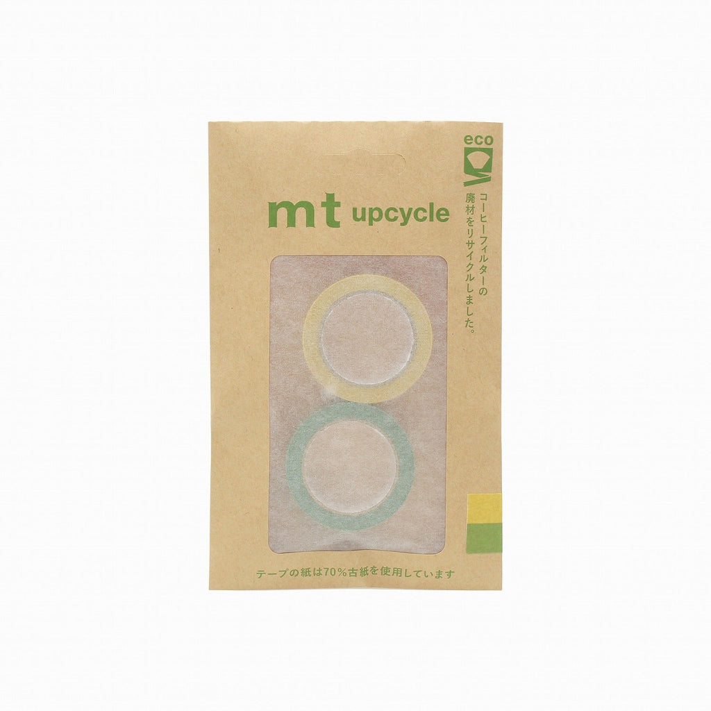 MT Upcycle Masking Tape - 15 mm - Pack of 2 - Pastel Lemon x Light Green - MT 02UP05 - IRO