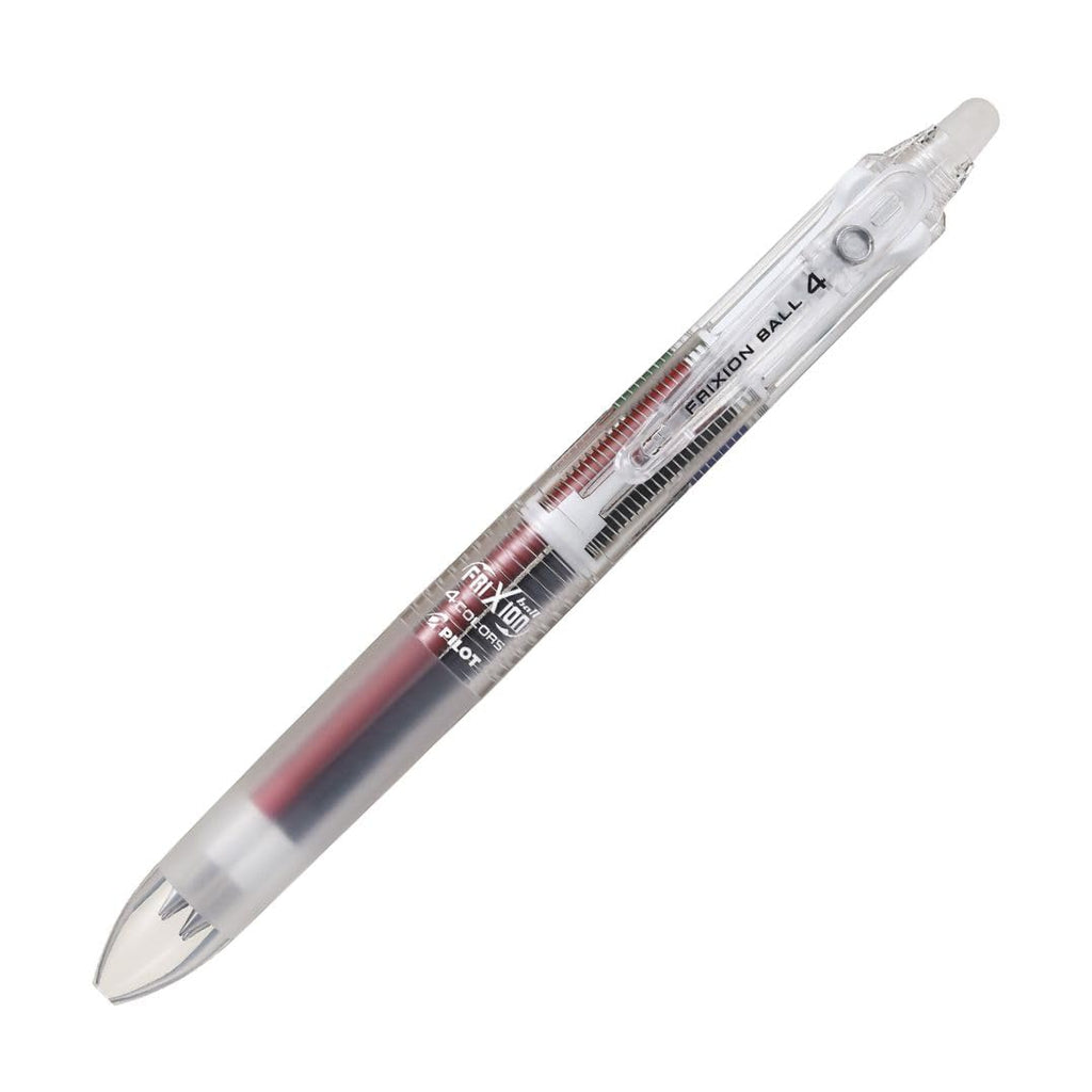 Pilot Frixion Ball 4 Multi Pen - 0.38 mm - Erasable Gel Ink - Clear Body - PILOT LKFB - 80UF - NC - IRO