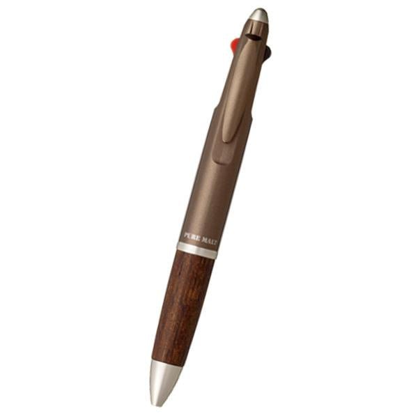 Uni Jetstream PURE MALT 3 - Function Ballpoint Pen - 0.7mm Red/Black Ballpoint & 0.5 Pencil Metallic Brown - UNI MSXE310057M21 - IRO