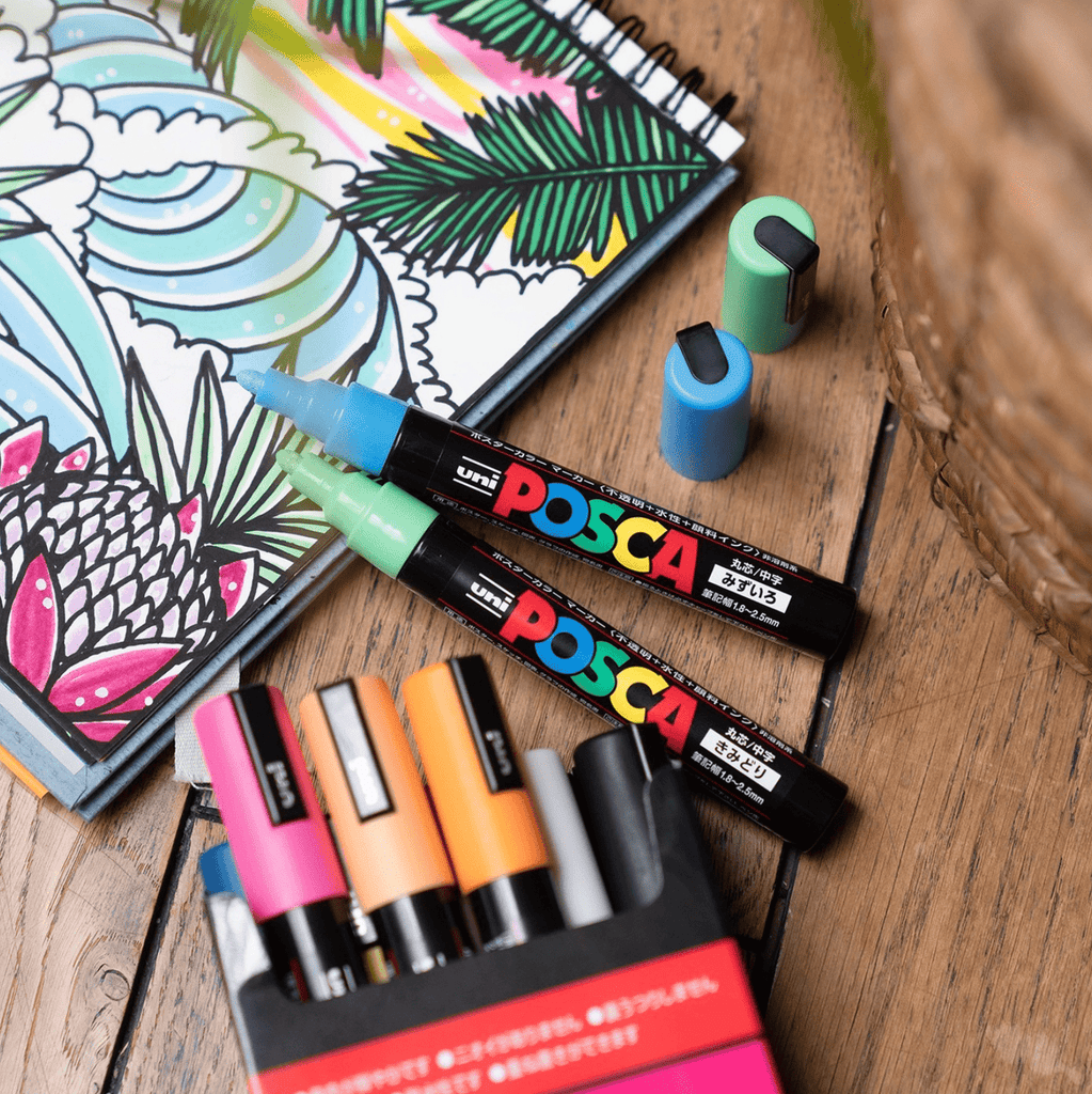 Uni Posca PC - 1M Paint Markers - Extra Fine Tip - 0.7 mm Black - UNI PC1M.24 - IRO