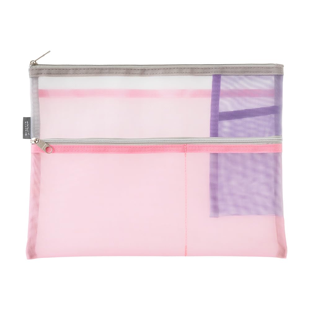 Midori Pen & Tool Pouch - B5 - Mesh Pink - MIDORI 53354006 - IRO