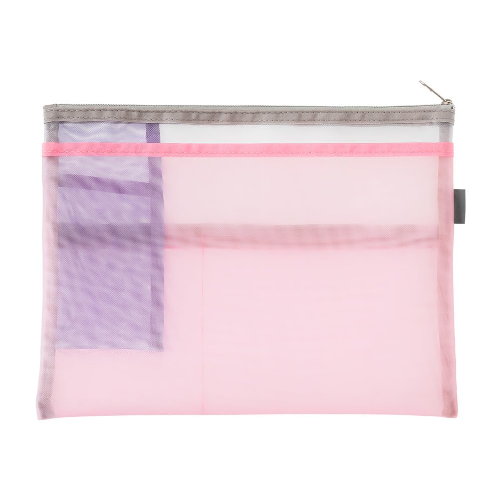 Midori Pen & Tool Pouch - B5 - Mesh Pink - MIDORI 53354006 - IRO