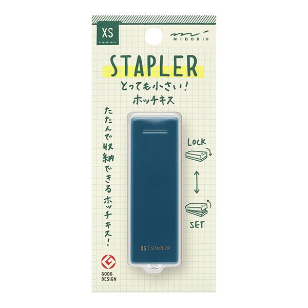 Midori XS Compact Stapler - No.10 - Navy A - MIDORI 35525006 - IRO