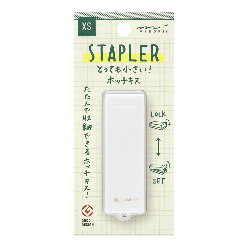 Midori XS Compact Stapler - No.10 - White A - MIDORI 35523006 - IRO