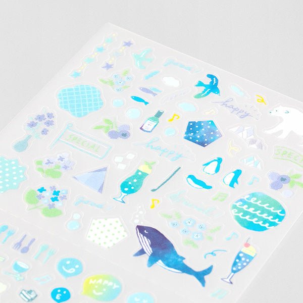 Midori Diary Sticker - Blue Pattern - MIDORI 82560006 - IRO