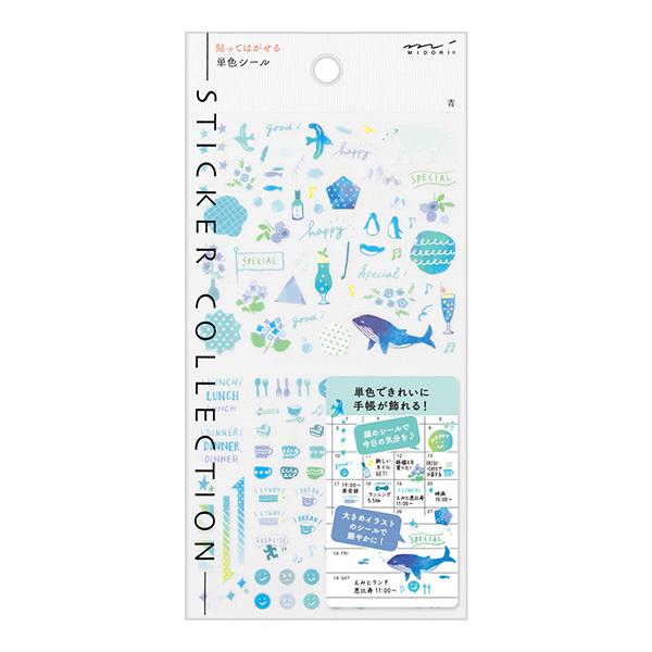 Midori Diary Sticker - Blue Pattern - MIDORI 82560006 - IRO